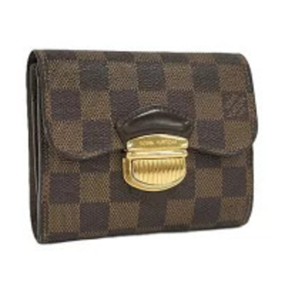 LOUIS VUITTON Tri fold Wallet Portefeuille Joy Pass Case Wallet Brown Damier